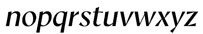 AvecCurve RegularItalic Instance Font LOWERCASE