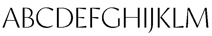 AvecCurve Thin Instance Font UPPERCASE