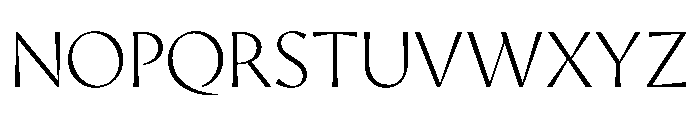 AvecCurve Thin Instance Font UPPERCASE