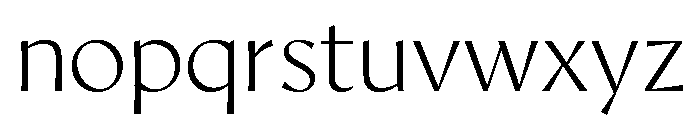 AvecCurve Thin Instance Font LOWERCASE