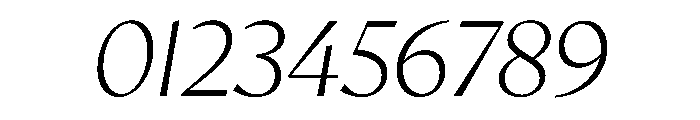 AvecCurve ThinItalic Instance Font OTHER CHARS