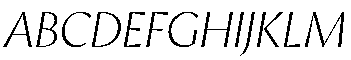 AvecCurve ThinItalic Instance Font UPPERCASE