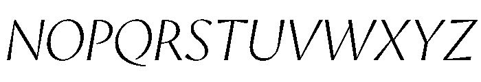 AvecCurve ThinItalic Instance Font UPPERCASE