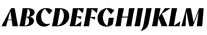AvecSharp BlackItalic Instance Font UPPERCASE