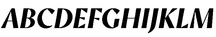 AvecSharp BoldItalic Instance Font UPPERCASE
