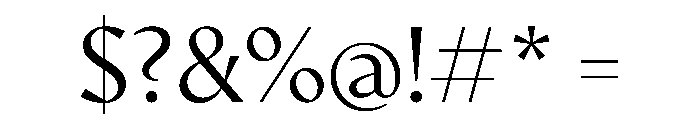 AvecSharp Light Instance Font OTHER CHARS