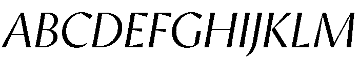 AvecSharp LightItalic Instance Font UPPERCASE