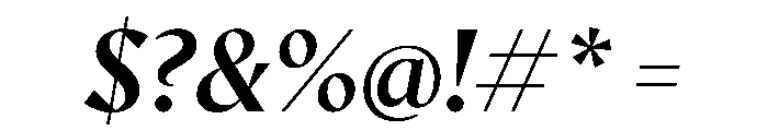 AvecSharp MediumItalic Instance Font OTHER CHARS