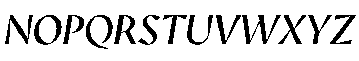 AvecSharp RegularItalic Instance Font UPPERCASE