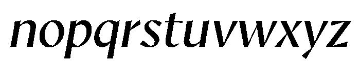 AvecSharp RegularItalic Instance Font LOWERCASE