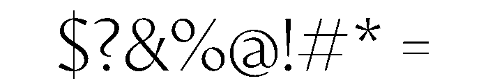 AvecSharp Thin Instance Font OTHER CHARS