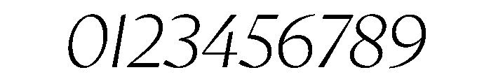 AvecSharp ThinItalic Instance Font OTHER CHARS