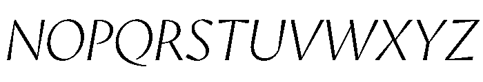 AvecSharp ThinItalic Instance Font UPPERCASE