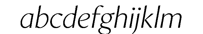 AvecSharp ThinItalic Instance FONT