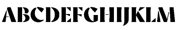 AvecStencil Black Instance Font UPPERCASE