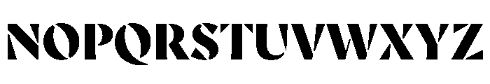 AvecStencil Black Instance Font UPPERCASE