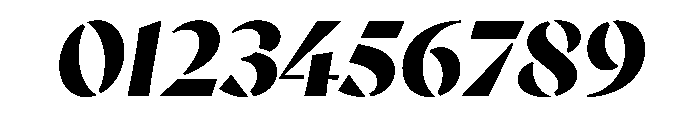 AvecStencil BlackItalic Instance Font OTHER CHARS