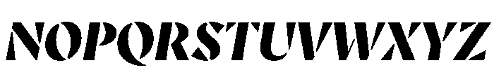 AvecStencil BlackItalic Instance Font UPPERCASE