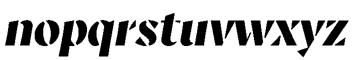 AvecStencil BlackItalic Instance Font LOWERCASE