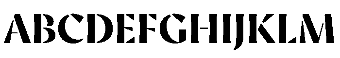 AvecStencil Bold Instance Font UPPERCASE