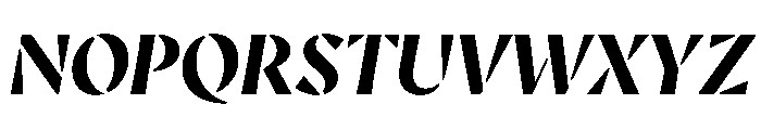 AvecStencil BoldItalic Instance Font UPPERCASE