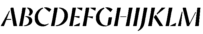 AvecStencil BookItalic Instance Font UPPERCASE