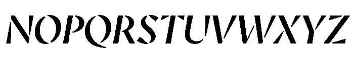 AvecStencil BookItalic Instance Font UPPERCASE