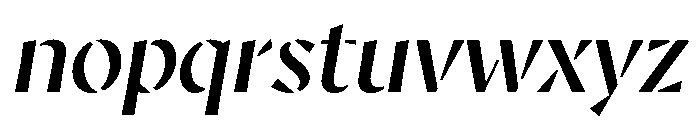 AvecStencil BookItalic Instance Font LOWERCASE