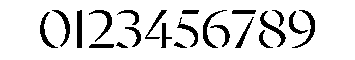 AvecStencil Light Instance Font OTHER CHARS