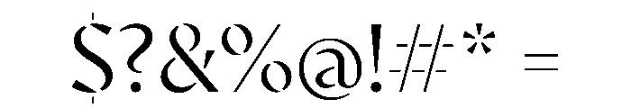 AvecStencil Light Instance Font OTHER CHARS
