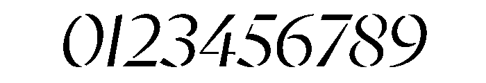 AvecStencil LightItalic Instance Font OTHER CHARS