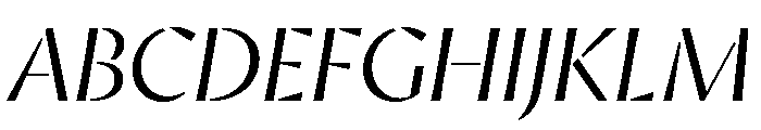 AvecStencil LightItalic Instance Font UPPERCASE