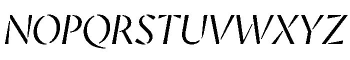 AvecStencil LightItalic Instance Font UPPERCASE