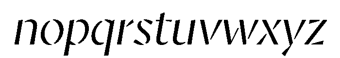 AvecStencil LightItalic Instance Font LOWERCASE