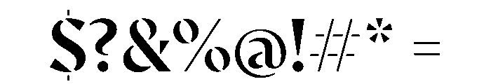 AvecStencil Medium Instance Font OTHER CHARS