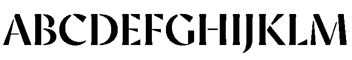 AvecStencil Medium Instance Font UPPERCASE