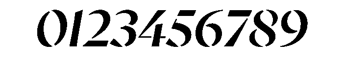 AvecStencil MediumItalic Instance Font OTHER CHARS