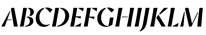AvecStencil MediumItalic Instance Font UPPERCASE