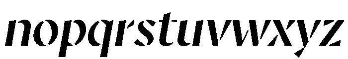 AvecStencil MediumItalic Instance Font LOWERCASE