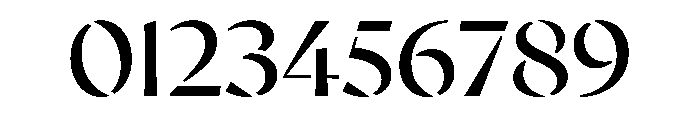 AvecStencil Regular Instance Font OTHER CHARS