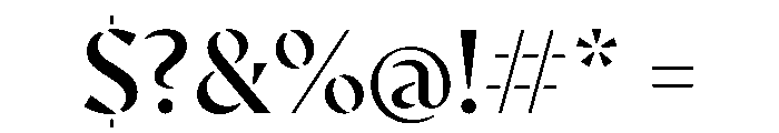 AvecStencil Regular Instance Font OTHER CHARS