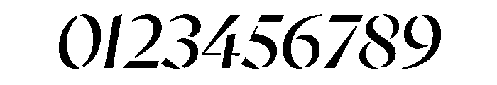 AvecStencil RegularItalic Instance Font OTHER CHARS