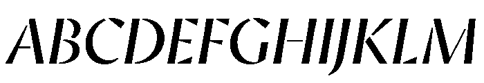 AvecStencil RegularItalic Instance Font UPPERCASE