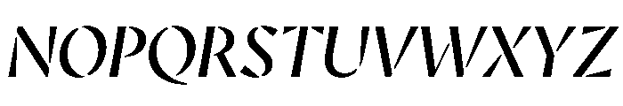 AvecStencil RegularItalic Instance Font UPPERCASE