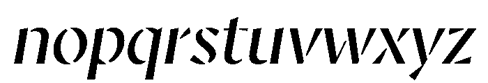 AvecStencil RegularItalic Instance Font LOWERCASE