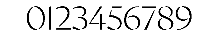 AvecStencil Thin Instance Font OTHER CHARS