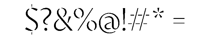 AvecStencil Thin Instance Font OTHER CHARS