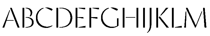 AvecStencil Thin Instance Font UPPERCASE