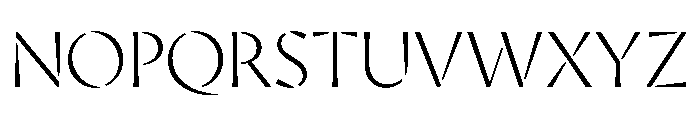 AvecStencil Thin Instance Font UPPERCASE