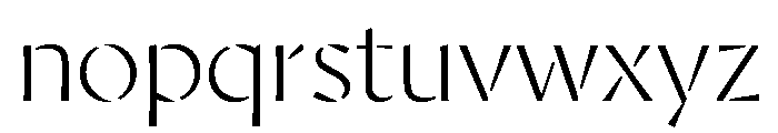 AvecStencil Thin Instance Font LOWERCASE